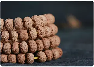 尼泊爾野生磨盤蓮花菩提子原籽手串手鏈項鏈多圈佛珠念珠飾品長串