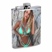 Ukraine Pin Up Girls D11 Flask 8oz Stainless Steel Hip Drinking Whiskey