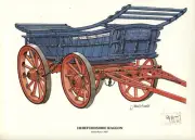 Herefordshire Waggon 1850 colour laminated poster A4