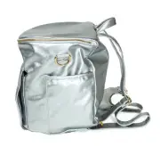 New Sassy Caddy Golf Metallic Silver Leather Back Pack