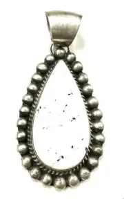 Navajo Sterling Silver White Buffalo Pendant Handmade By Augustine Largo Rare