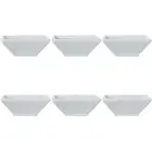 6x Maxwell & Williams White Basics 7.5cm Footed Sauce Dish Square Porcelain