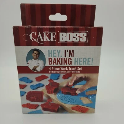 Cake Boss 4 Piece Work Truck Set - Fondant, Cookie Cutter Presses Buddy Valastro
