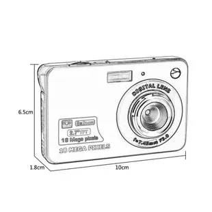 2.7 英寸 TFT LCD 顯示屏 18MP 720P 8 倍變焦高清防抖數碼相機