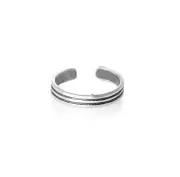 Sterling Silver Ribbed toe ring