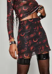 [HOROSCOPEZ] Command The Stars Mesh Skirt