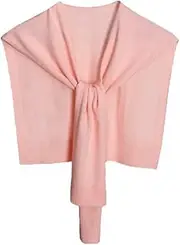 [Halemet] Womens Striped Pashmina Shawls and Wraps Knitted Sweater Casual Shawl Wraps Scarf Cardigan Cape Cashmere Shoulder Top