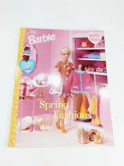 NEW VINTAGE 1997 Mattel BARBIE PAPER DOLL BOOK spring collection Golden bee
