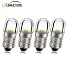 4X E10 2835 LED 12V Car Interior Dome Dash Light Screw Fit Bulb Lamp Warm White