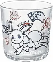 Kaneshotouki 140162 Pokémon Eevee Glass Cup Tumbler, 3.1 inches (8 cm), Cut Touch
