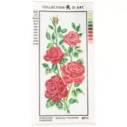 "Flowers" Printed Needlepoint Tapestry Canvas 8014