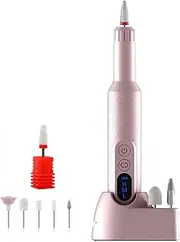 Electric Nail Drill Kit,Rechargeable Cordl Professional Nail File ,Portable Pedicure Polishing Shape Tools with Ceramic Nail Drill Bits Set for Acrylic Nails, Nails and Home S n