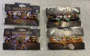 Glow In The Dark Halloween Plastic Beaded Stretch Bracelets Four Pack