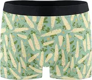 [FRODOTGV] Chic White Radish Mens Boxer Brief Shorts Breathable Underwear for Men Underpants Boxer Para Hombre