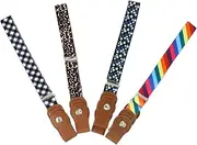 [WATIIFUFU] Boys and Girls Elastic Waist Belts Set 4pcs Fashion Stretch Belts Decorative Imitation Leather