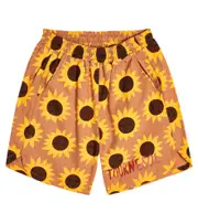 [Jellymallow] Jellymallow Tournesol floral cotton-blend shorts Y 10 brown