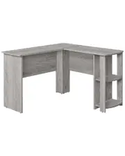 Monarch Specialties Computer Desk - Industrial Grey L-Shaped Corner
