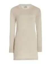 Miu Miu Maglieria Cashmere-Silk Mini Dress in Pomice