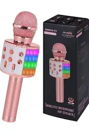 Toys for Girls Karaoke Microphone - Portable Wireless Bluetooth Karaoke