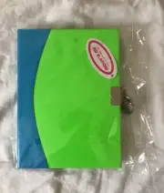 Molly 'n Me Calypso Locking Diary, Neon Green/Blue - Condition: Brand New