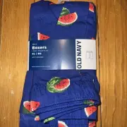 Old Navy Men's XL Boxer Shorts WATERMELON Underwear BLUE