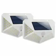 2x LED Solar PIR Motion Sensor White Light Outdoor Security Garden Waterproof