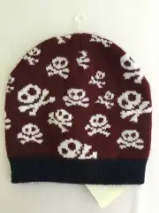 San Diego Hat Co Kids Skull Beanie Hat Size 4 - 6X Pirate Crossbone Knit Cap NEW