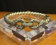 Heidi Daus "Sleek and Sophisticated" Jet Hematite Crystal Bracelet SZ SMALL NIB