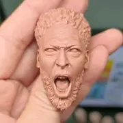 1/6 Thick eyebrows Anthony Davis Head Sculpt Carved Angry For 12in Action Figure