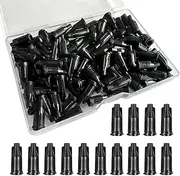 100 Pack Luer Lock Syringe Caps for Luer Slip Lock Tip Leak-Free Dispensing-Black