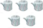 Set of 5, Old Dyed Tokusa Juji (Small) 3.5 x 2.5 x 3.0 inches (8.8 x 6.3 x 7.6 cm) (130cc) | Seasoning Containers Setomonohonpo