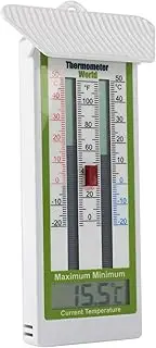 Digital Max Min Greenhouse Thermometer - Classic Design Max Min Thermometer for Use in The Garden Greenhouse or Home Use Indoor or Outdoor IP65 Rating Easily Wall Mounted