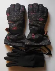 Dakine Leather Camino Gloves Snow Winter Sport Removable Liner Women BEGONIA M