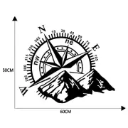 Compass Mountain Graphics Sticker Car Offroad Body Door Hood Decals DIY Black (for: Isuzu)