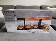 Baseball Whiskey Wine Decanter Set With 4 Whiskey Glasses And Wooden Stand,