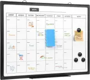 24" X 18" Monthly Calendar Dry Erase Whiteboard, Month Planner, Magnetic Whitebo