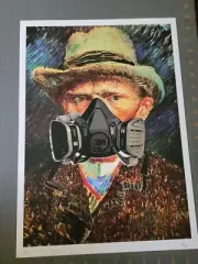 Death NYC Ltd Ed 19x13 LG Signed Graffiti Pop Art Print RARE EDITION Van Gogh. M