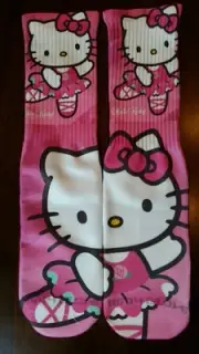 Custom Hello Kitty Pink socks gamma laney oreo