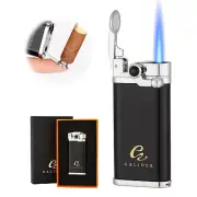 Galiner Windproof Single Flame Jet Torch Cigar Lighter Gas Refillable W/ Punch