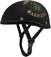 Open Portable Motorcycle Helmets Jet Helmet Bowl ECE Approved Retro Motorcycle Open Face Helmet Women Men Scooter Motorcycle Helmet, Adult Cruiser Chopper Half Helmet 55-62cm H