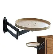 Gvblkq Wall Mounted Table, Rotating Bedside Table, Retractable Floating Desk, Fold Down Wall Stand for Living Room, Bedroom, Study, Durabled and Sturdy Construction 30cm/11.81 inches