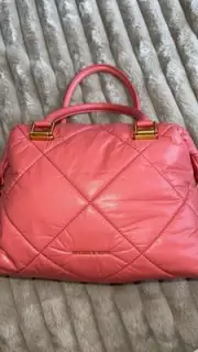 Charles & Keith Pink & Gold Waterproof Off Shoulder Bag