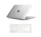 Batianda Keyskin 白色 + 水晶硬殼適用於 Newvia MacBook 透明 MacBook Pro 15 Touch A1990