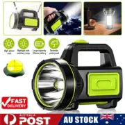 LED SpotLight Searchlight USB Rechargeable Hand Torch Work Light Lamp Flashlight