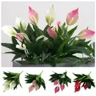 Handmade Tropical Artificial Anthurium Plants Real Touch Palm Tree Party
