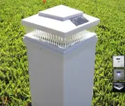 9-Pk White Solar LED Cap Light For 4"x4"/5"x5"/6"x6" Wood/PVC/Vinyl Fence Post