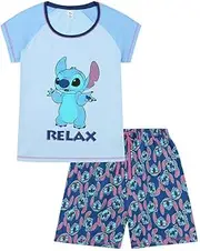 [Disney] Womens Lilo & Stitch Relax Ladies Short Cotton Pyjama Set