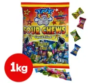 TNT Sour Chews 1kg 220 Halloween Treats Party Favours Candy Buffet Bulk Lollies