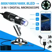 Digital USB Microscope Camera LED Magnifier for Cell Phone Repair 1000X 1600X