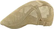 [Maxpetus] Man's Flat Cap Breathable Summer Beret Newsboy Cap Driving Cap Ventilate